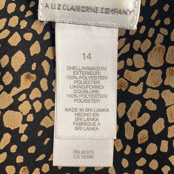 Emma James Black & Tan Print Sleeveless Top & Mid Skirt Size 14 - Picture 8 of 15